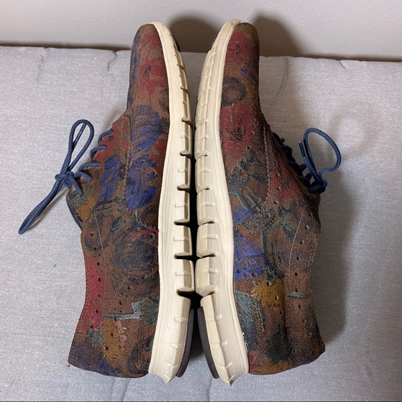 Rare Cole Haan ZeroGrand Printed Wingtip Shoes - Picture 4 of 9